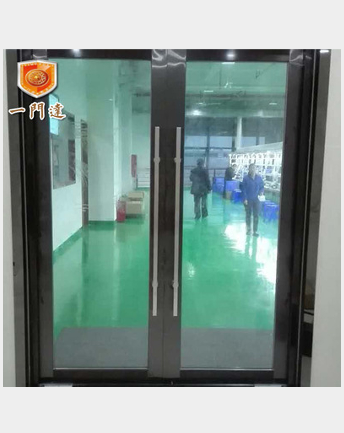 黑钛金不锈钢玻璃防火门